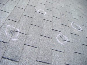 hail damage on a roof