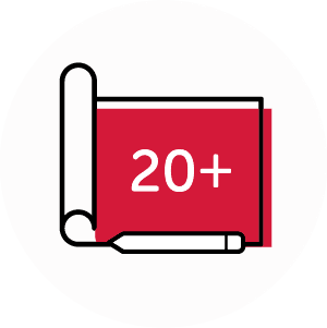 20 years experience icon