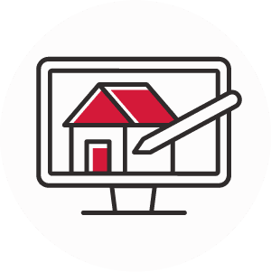 roofing contractor with app that tracks the job icon