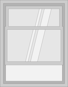 example illustration of a double hung window