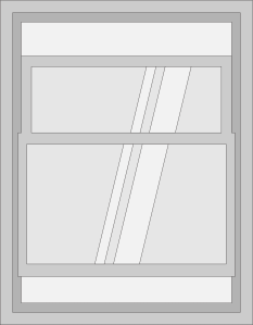 example illustration of a double hung window